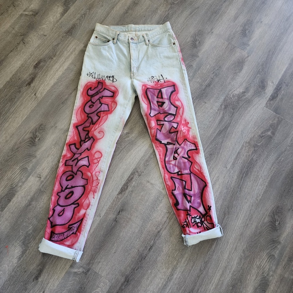 Vintage Edwin American Slim Jeans W32 L34 Japan Graffiti Street Art Skater Y2K